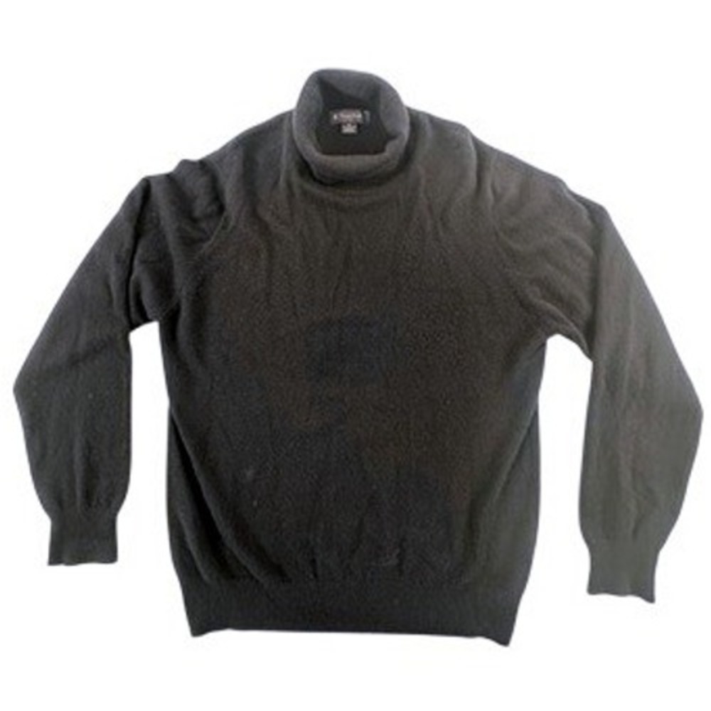 Brooks Brothers Mens‎ XL Sweater Black 100% Cashmere Turtleneck Scotland Warm